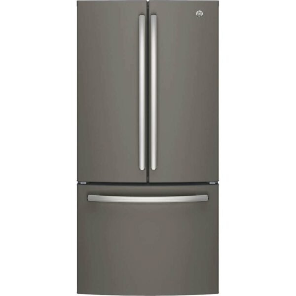 GE 18.6 Cu. Ft. French Door Counter-Depth Refrigerator Internal Water Dispenser Slate from Kings Outlet