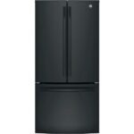 GE 18.6 Cu. Ft. French Door Counter-Depth Refrigerator Internal Water Dispenser High Gloss Black from Kings Outlet
