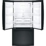 GE 18.6 Cu. Ft. French Door Counter-Depth Refrigerator Internal Water Dispenser High Gloss Black from Kings Outlet