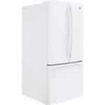 GE 18.6 Cu. Ft. French Door Counter-Depth Refrigerator Internal Water Dispenser High Gloss White from Kings Outlet