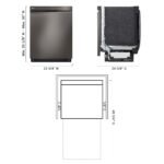 LG 24" Front Control Built-In Stainless Steel Tub Dishwasher 3rd Rack QuadWash 48dba Black from Kings Outlet