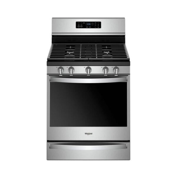Whirlpool 5.8 Cu. Ft. Freestanding Gas Convection Range Self-Cleaning Stainless Steel from Kings Outlet