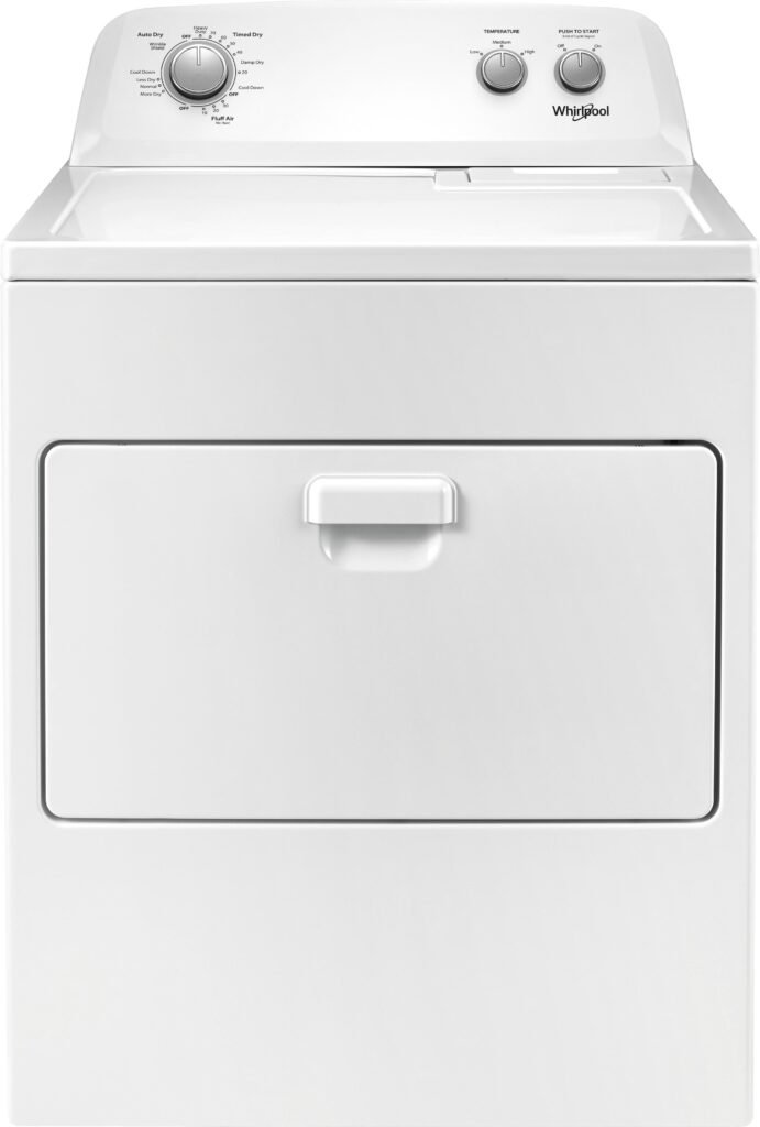 Whirlpool 7 Cu. Ft. Electric Dryer AutoDry Drying System White from Kings Outlet