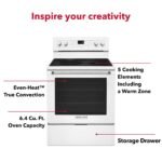 KitchenAid 6.4 Cu. Ft. Self-Cleaning Freestanding Electric Convection Range White from Kings Outlet