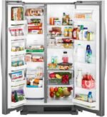 Whirlpool 25.1 Cu. Ft. Side-by-Side Refrigerator Stainless Steel from Kings Outlet