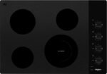 Whirlpool 30" Built-In Electric Cooktop 4 Burners Dual Radiant Element Black from Kings Outlet