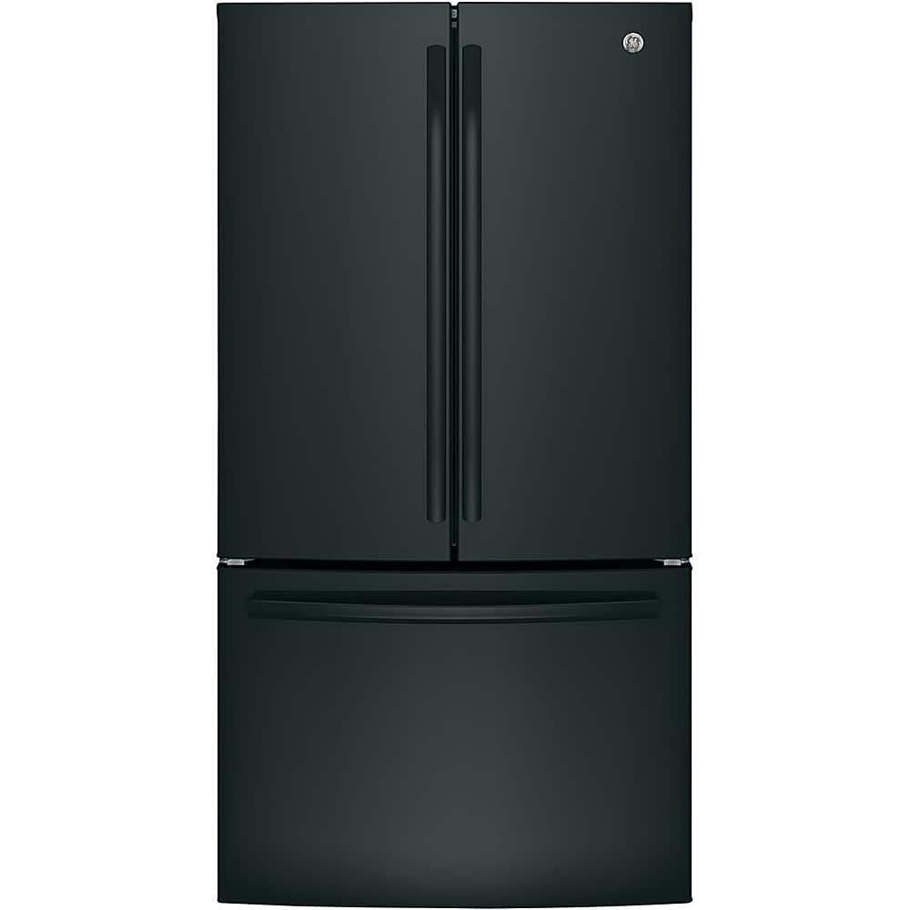 GE 27.0 Cu. Ft. French Door Refrigerator Internal Water Dispenser High Gloss Black from Kings Outlet