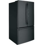GE 27.0 Cu. Ft. French Door Refrigerator Internal Water Dispenser High Gloss Black from Kings Outlet