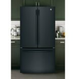 GE 27.0 Cu. Ft. French Door Refrigerator Internal Water Dispenser High Gloss Black from Kings Outlet