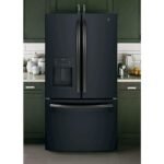GE 25.6 Cu. Ft. French Door Refrigerator In-the-Door Ice Maker Black Slate from Kings Outlet