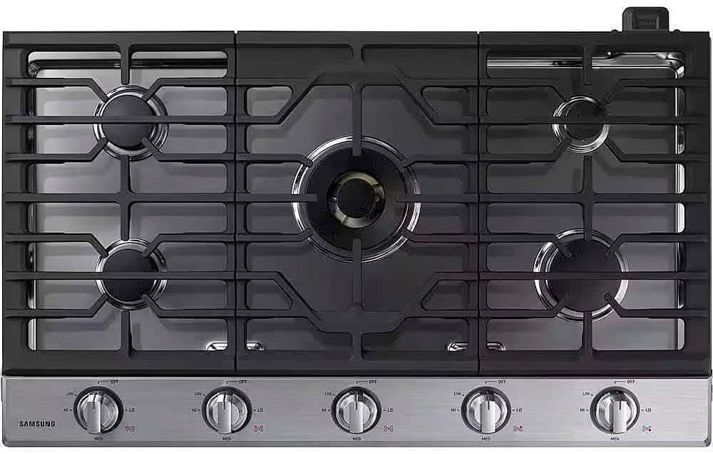Samsung 36" Built-In Gas Cooktop WiFi Dual Power Brass Burner Stainless Steel from Kings Outlet