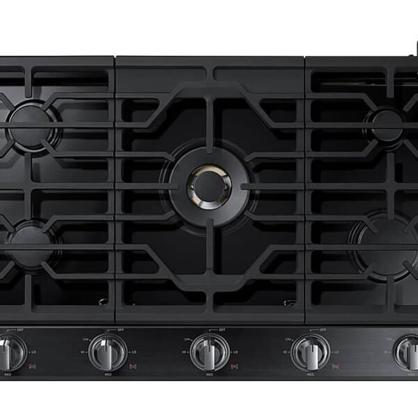 Samsung 36" Built-In Gas Cooktop WiFi Dual Power Brass Burner Black Stainless Steel from Kings Outlet