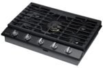 Samsung 36" Built-In Gas Cooktop WiFi Dual Power Brass Burner Black Stainless Steel from Kings Outlet