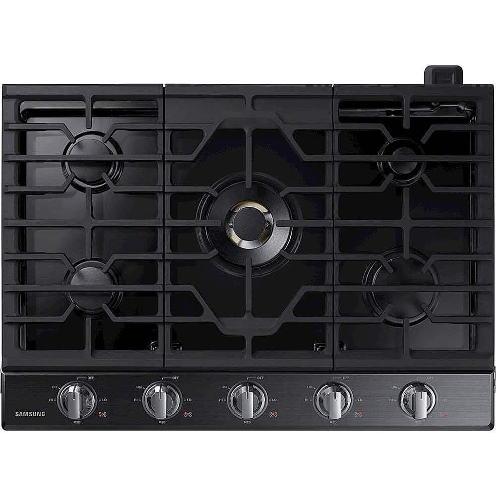 Samsung 30" Built-In Gas Cooktop WiFi Dual Power Brass Burner Black Stainless Steel from Kings Outlet