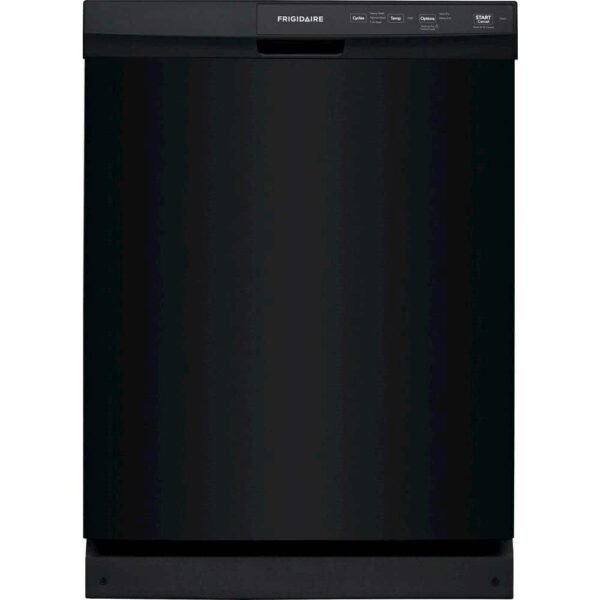 Frigidaire 24" Front Control Built-In Dishwasher 3-Cycles 60 dBA Black from Kings Outlet