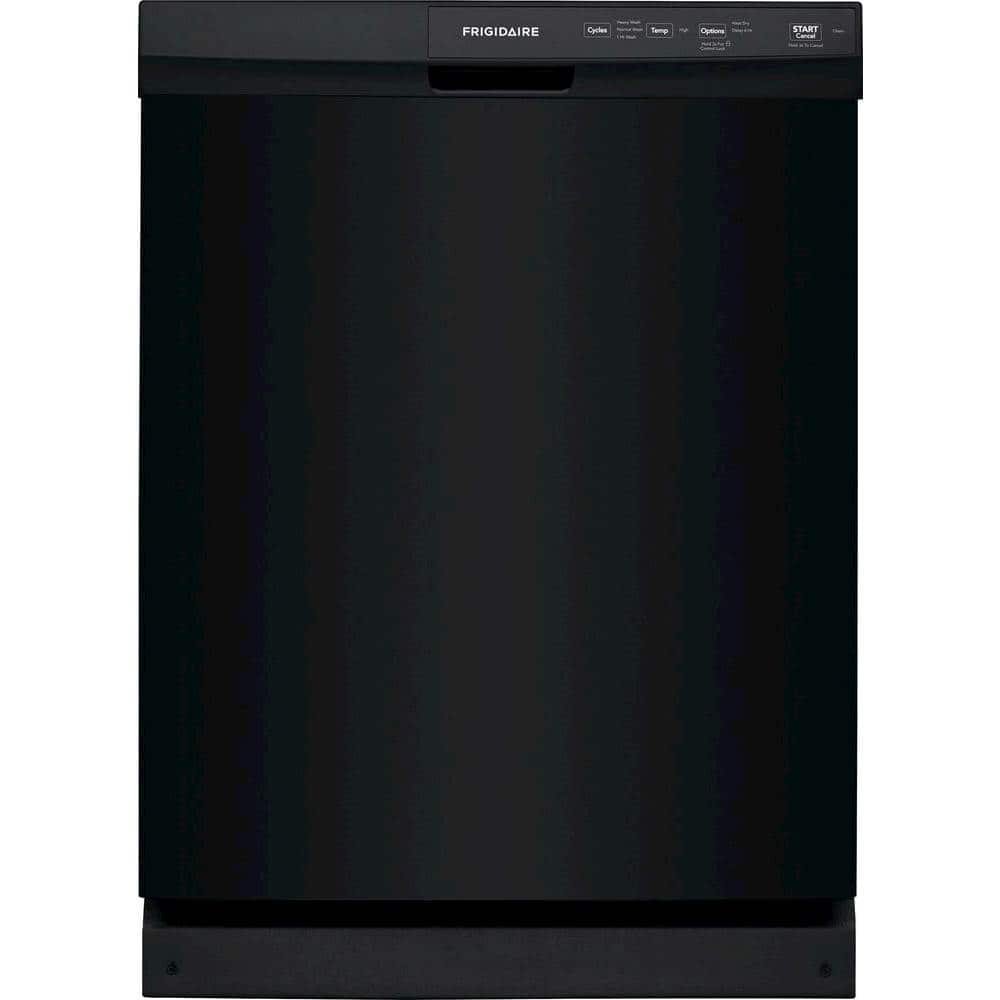 Frigidaire 24" Front Control Built-In Dishwasher 3-Cycles 60 dBA Black from Kings Outlet