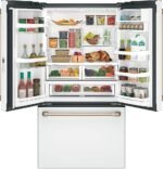 Café 23.1 Cu. Ft. French Door Counter-Depth Smart Refrigerator Internal Water Dispenser Matte White from Kings Outlet