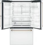 Café 23.1 Cu. Ft. French Door Counter-Depth Smart Refrigerator Internal Water Dispenser Matte White from Kings Outlet