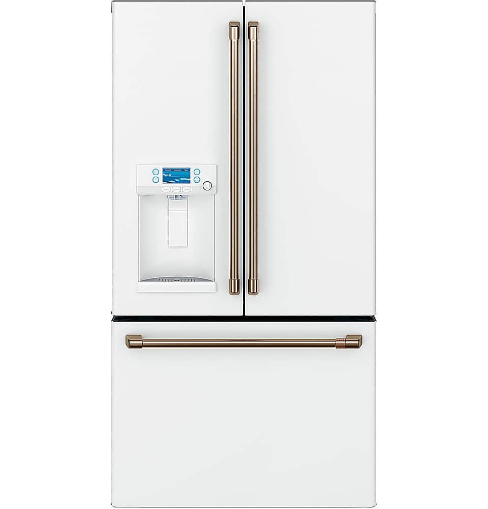 Café 22.2 Cu. Ft. French Door Counter-Depth Smart Refrigerator Customizable Matte White from Kings Outlet