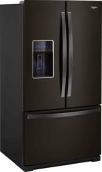 Whirlpool 27 Cu. Ft. French Door Refrigerator Platter Pocket Black Stainless Steel from Kings Outlet
