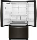 Whirlpool 27 Cu. Ft. French Door Refrigerator Platter Pocket Black Stainless Steel from Kings Outlet