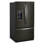 Whirlpool 27 Cu. Ft. French Door Refrigerator Platter Pocket Black Stainless Steel from Kings Outlet