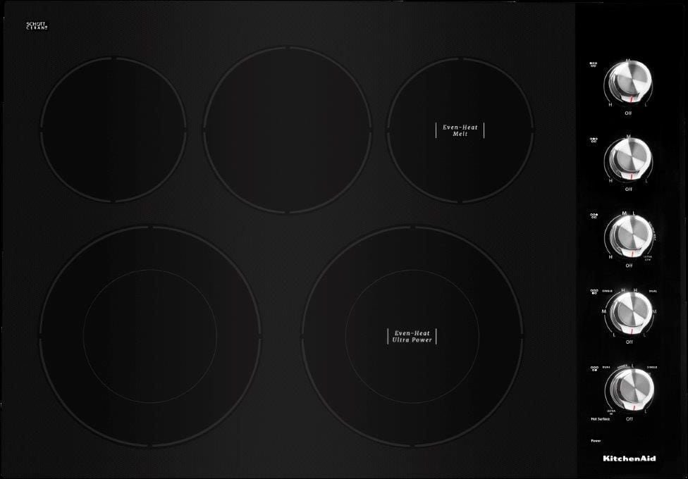 KitchenAid 30" Built-In Electric Cooktop Black from Kings Outlet