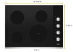 Whirlpool 30" Built-In Electric Cooktop Stainless Steel from Kings Outlet