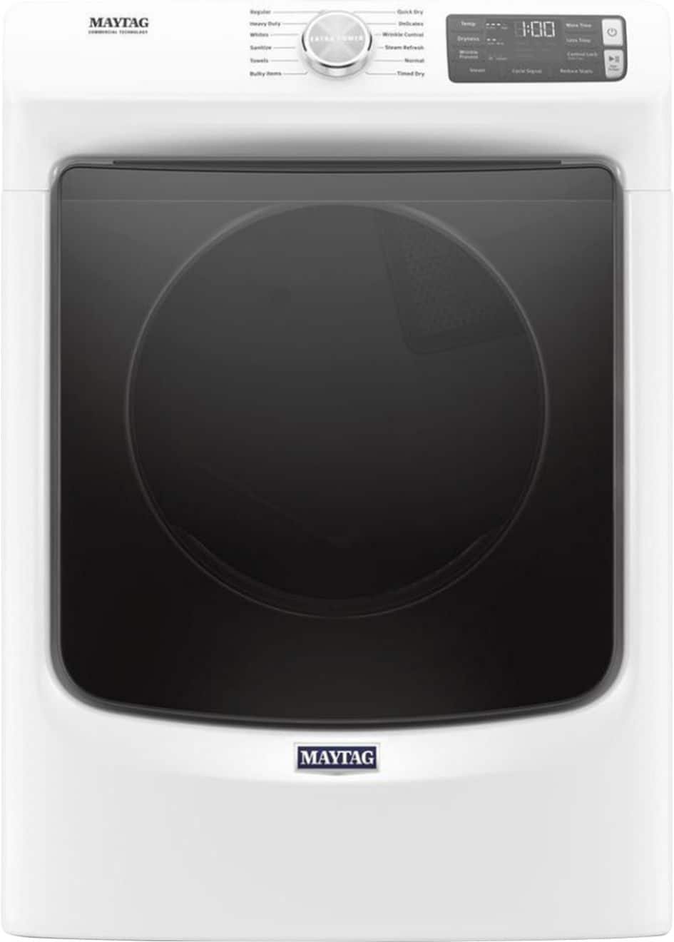 Kings Outlet Maytag 7.3 Cu. Ft. Stackable Electric Dryer Steam Extra Power Button White Maytag 7.3 Cu. Ft. Stackable Electric Dryer Steam Extra Power Button White from Kings Outlet