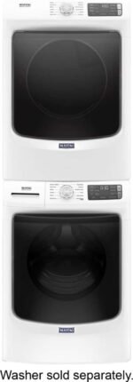 Maytag 7.3 Cu. Ft. Stackable Electric Dryer Steam Extra Power Button White from Kings Outlet