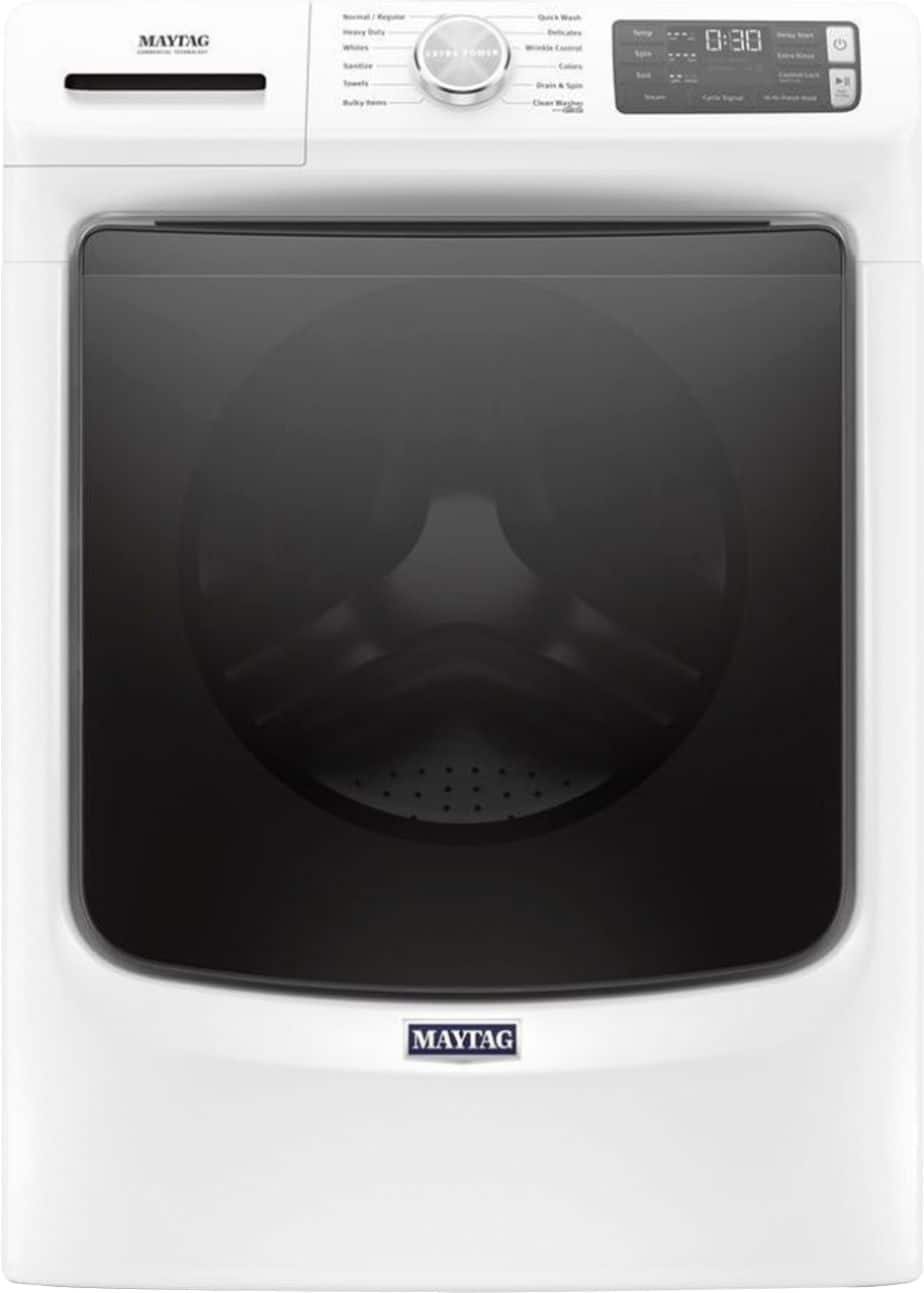 Kings Outlet Maytag 4.8 Cu. Ft. High Efficiency Stackable Front Load Washer Steam Fresh Hold White Maytag 4.8 Cu. Ft. High Efficiency Stackable Front Load Washer Steam Fresh Hold White from Kings Outlet