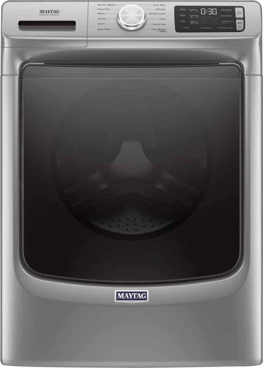 Kings Outlet Maytag 4.8 Cu. Ft. High Efficiency Stackable Front Load Washer Steam Fresh Hold Metallic Maytag 4.8 Cu. Ft. High Efficiency Stackable Front Load Washer Steam Fresh Hold Metallic from Kings Outlet
