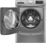 Maytag 4.8 Cu. Ft. High Efficiency Stackable Front Load Washer Steam Fresh Hold Metallic from Kings Outlet