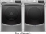 Maytag 4.8 Cu. Ft. High Efficiency Stackable Front Load Washer Steam Fresh Hold Metallic from Kings Outlet