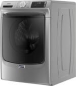 Maytag 4.8 Cu. Ft. High Efficiency Stackable Front Load Washer Steam Fresh Hold Metallic from Kings Outlet