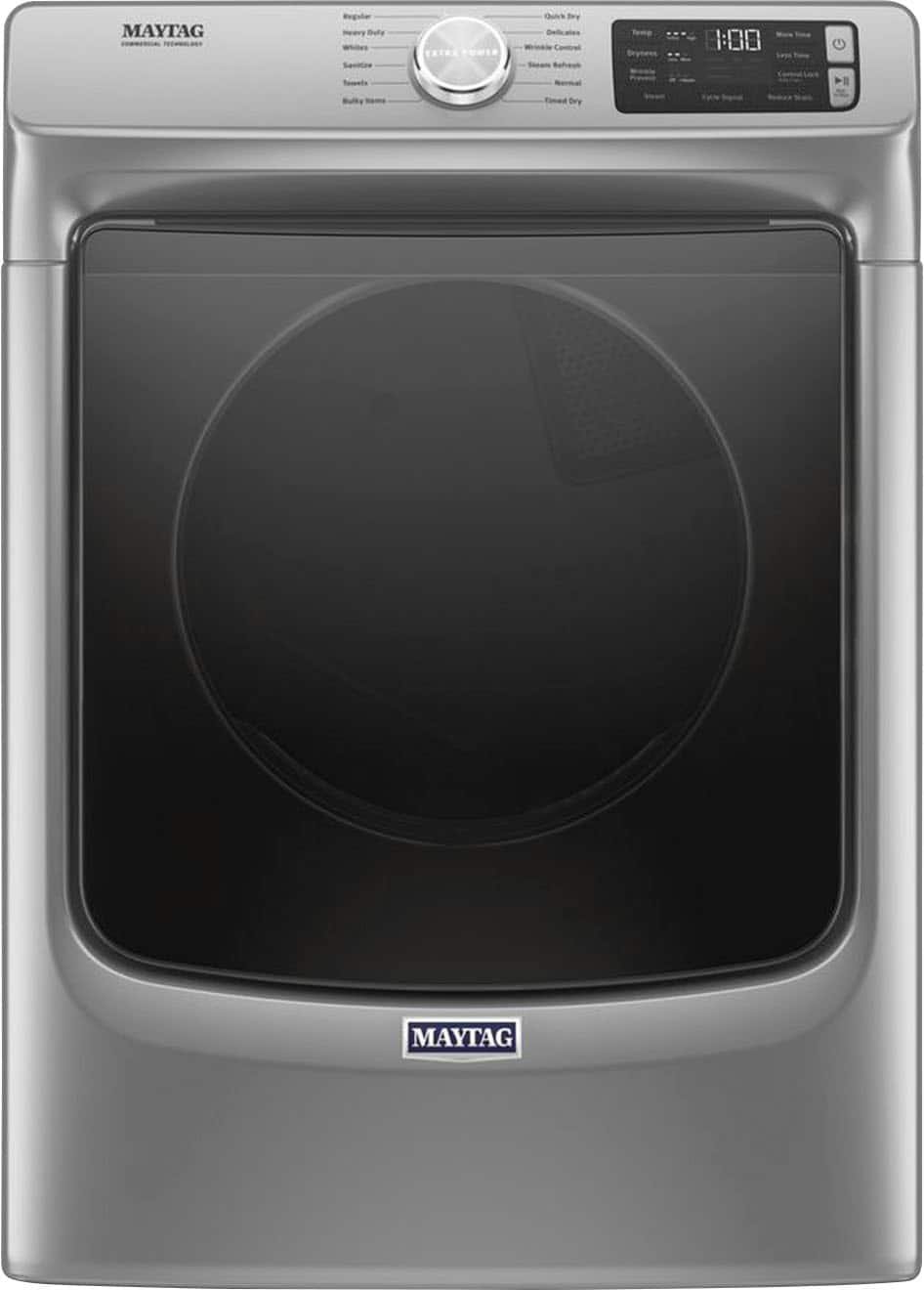 Kings Outlet Maytag 7.3 Cu. Ft. Stackable Gas Dryer Steam Extra Power Button Metallic Slate Maytag 7.3 Cu. Ft. Stackable Gas Dryer Steam Extra Power Button Metallic Slate from Kings Outlet