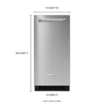 KitchenAid 15" 22.8-Lb. Freestanding Icemaker Stainless Steel from Kings Outlet