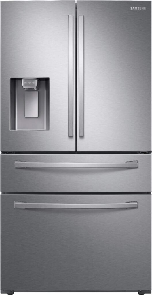 Samsung 28 Cu. Ft. 4-Door French Door Smart Refrigerator FlexZone Drawer Stainless Steel from Kings Outlet
