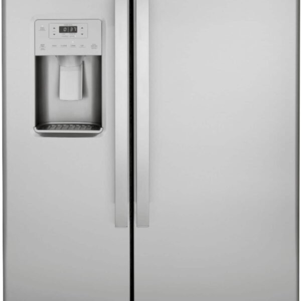 GE 25.1 Cu. Ft. Side-By-Side Refrigerator External Ice Water Dispenser Stainless Steel from Kings Outlet