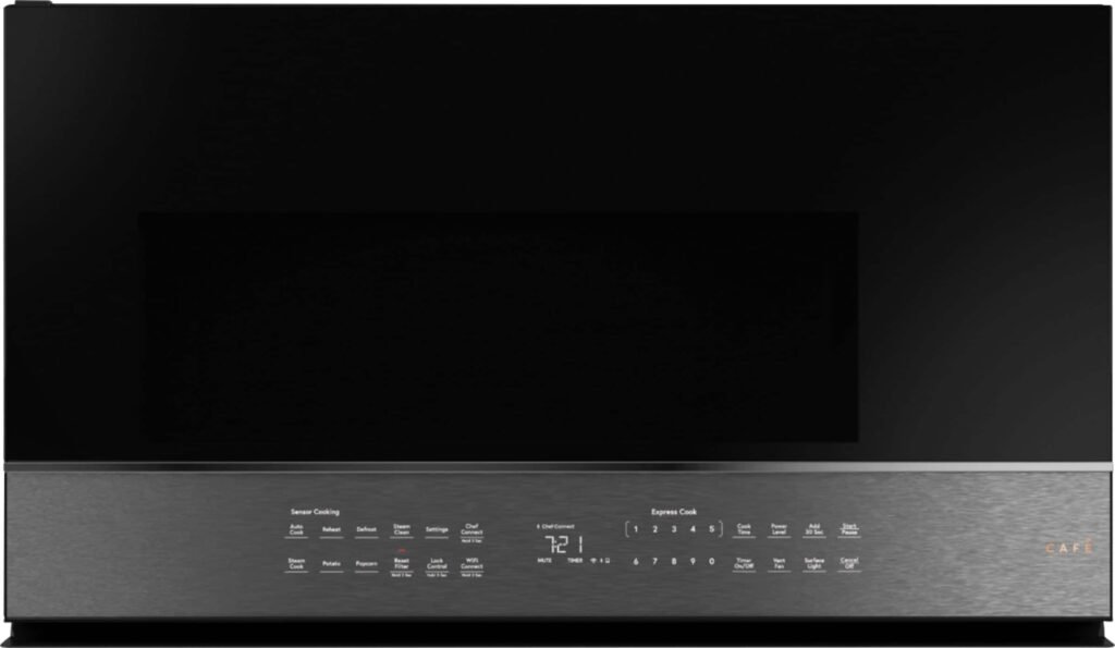 Café 2.1 Cu. Ft. Over-the-Range Microwave Sensor Cooking Wi-Fi Platinum Glass from Kings Outlet