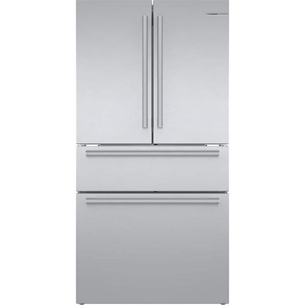 Bosch 800 Series 21 Cu. Ft. 4-Door French Door Counter-Depth Smart Refrigerator VitaFresh Stainless from Kings Outlet