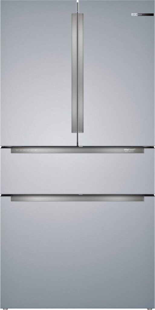Bosch 800 Series 20.5 Cu. Ft. 4-Door French Door Bottom Freezer Counter-Depth Smart Refrigerator from Kings Outlet