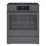 Bosch 800 Series 4.8 Cu. Ft. Slide-In Gas Convection Range Self-Cleaning Black Stainless Steel from Kings Outlet