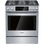 Bosch 800 Series 4.8 Cu. Ft. Slide-In Gas Convection Range Self-Cleaning Dual Flame Burner from Kings Outlet