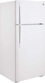 GE 16.6 Cu. Ft. Top-Freezer Refrigerator LED Interior Lighting White from Kings Outlet