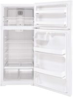 GE 16.6 Cu. Ft. Top-Freezer Refrigerator LED Interior Lighting White from Kings Outlet
