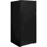 GE 16.6 Cu. Ft. Top-Freezer Refrigerator Interior LED Lighting Black from Kings Outlet