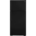 GE 16.6 Cu. Ft. Top-Freezer Refrigerator Interior LED Lighting Black from Kings Outlet