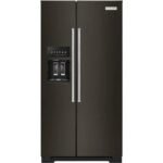 KitchenAid 22.6 Cu. Ft. Side-by-Side Counter-Depth Refrigerator Black Stainless Steel from Kings Outlet