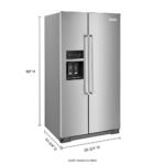 KitchenAid 24.8 Cu. Ft. Side-by-Side Refrigerator Stainless Steel from Kings Outlet